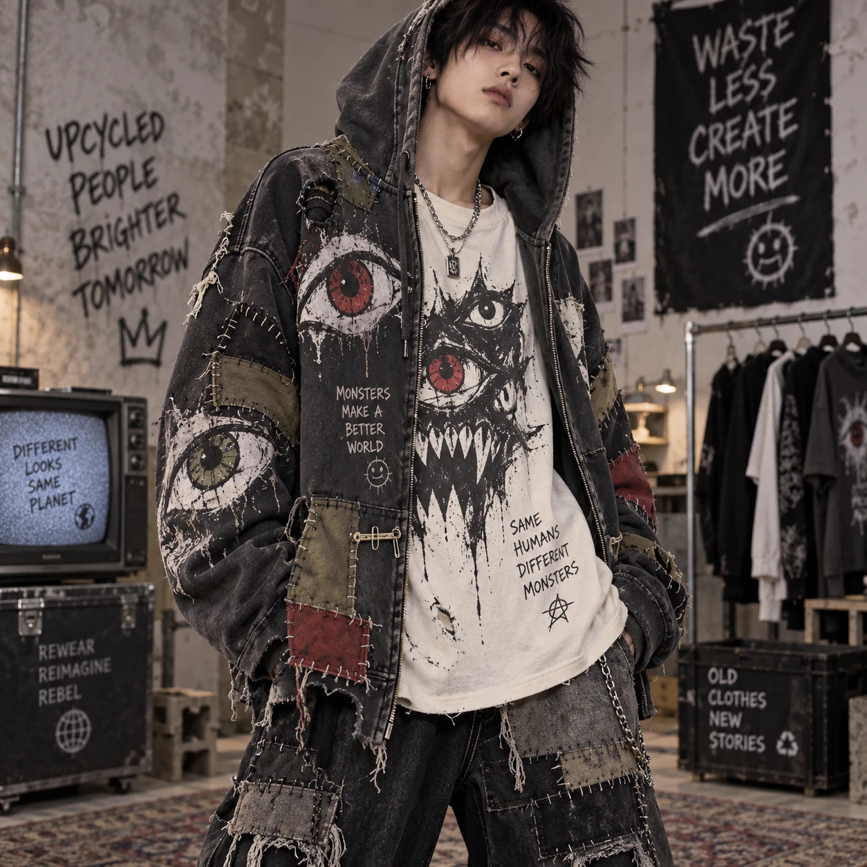 DIY: Transform Your Old Clothes into Monster-Inspired Streetwear